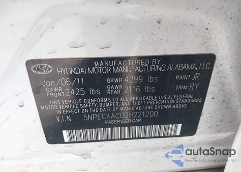 2011 Hyundai Sonata Limited from USA, damaged, VIN 5NPEC4AC0BH221200